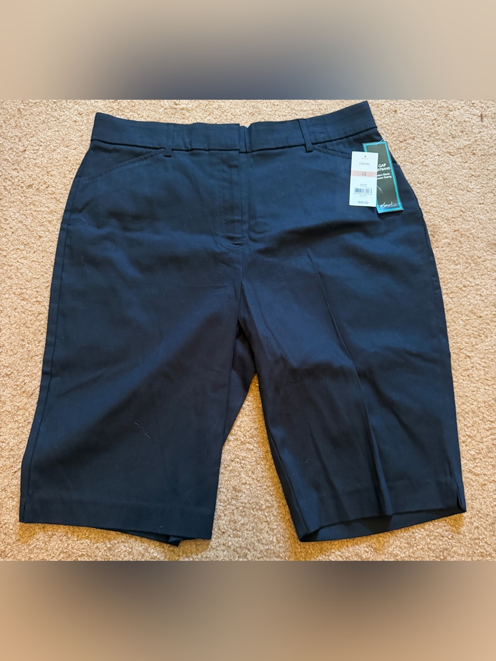 Kim Rogers Black Bermuda Shorts